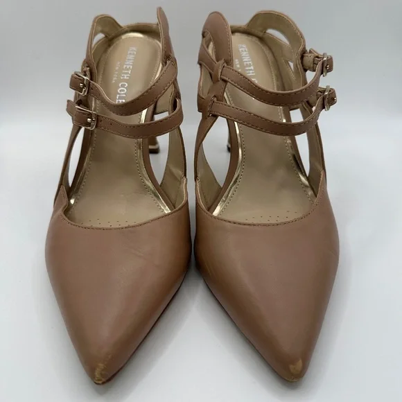 Kenneth Cole Tan Pointed-Toe Strappy Pump - Picture 7 of 11
